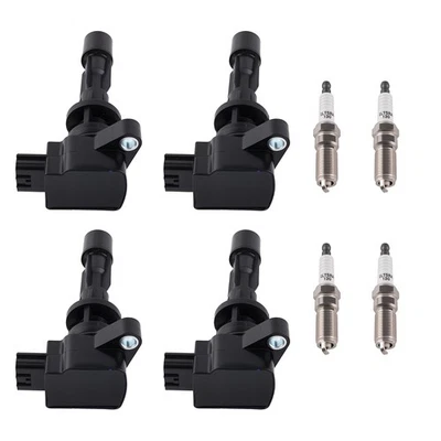 4pcs Ignition Coils Spark Plugs Set for 2008-2010 Mazda 5 2.3L L4 LF2L-18-100 - Image 1 of 4
