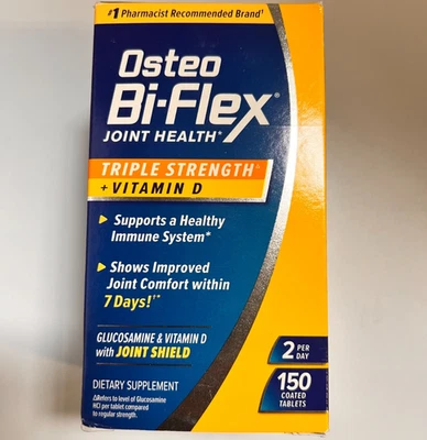 Salud articular Osteo Bi-Flex. Triple Fuerza + Vitamina D. 150 Comprimidos, Exp 12/27 Foto 1 de 2