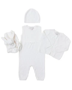 Barefoot Dreams Cozychic Ultra Lite Leaf Cable Bundle  12/18M - Picture 1 of 2