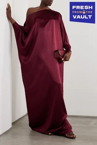 RRP €739 BEARE PARK Silk Satin Gown AU8 US4 IT40 S Burgundy One Shoulder - Picture 1 of 8