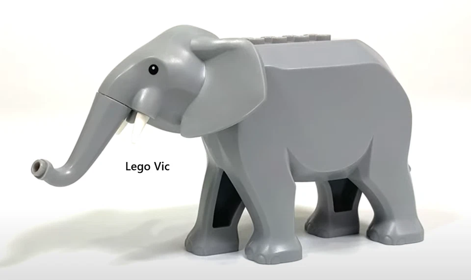 Lego elephant2c02 Elephant Light Bluish Gray du City 60302 MOC B11 - Photo 1/1