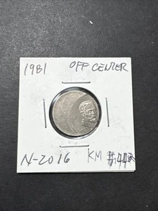 1981 Mexico 20 Centavo Off Center Error Rare Collectible Coin N-2016 KM #442  - Picture 1 of 2