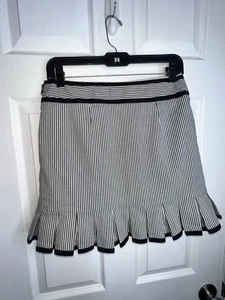 Minifalda plisada de colección Nanette Lepore para mujer 6 negra blanca a rayas S leer - Imagen 1 de 9