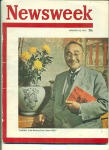 1951 Newsweek Magazine January 22 Issue - Japan's Yoshida - Late Enemy to Ally? - Bild 1 von 1