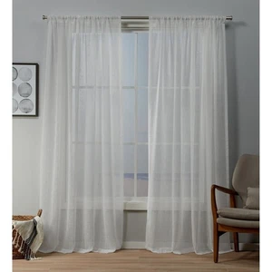 Exklusive Home Itaji Leinenähnlich verziert Noppen Transparent Stange Tasche Top Vorhang... - Bild 1 von 7