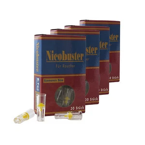 Nicobuster Zigarettenfilter Nikotinfilter als Zigarettenspitze 4 x 30 Stück - Bild 1 von 1