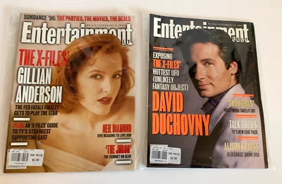 Entertainment Weekly Gillian Anderson and David Duchovny Set. Sept 1995/Feb 1996 - Image 1 of 4