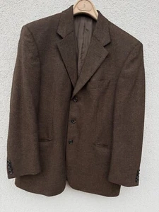 Hugo Boss Jacket Blazer Mens 100% Cashmere Brown Sport MINT Made Italy 54 Slim - Picture 1 of 19
