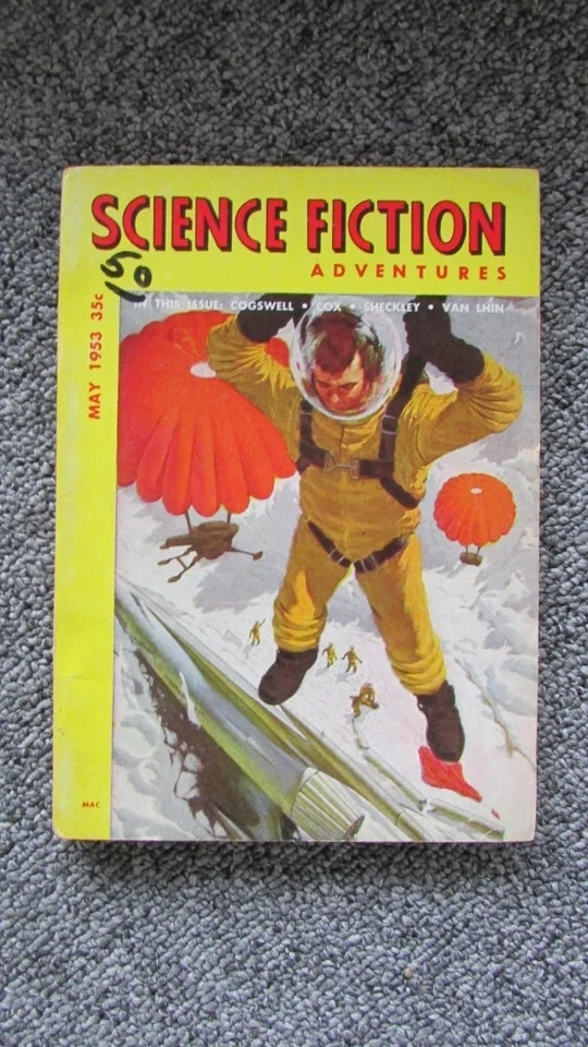 SCIENCE FICTION ADVENTURES MAGAZINE 1953/05 COGSWELL COX SHECKLEY VAN LHIN VG+ Foto 1 de 1