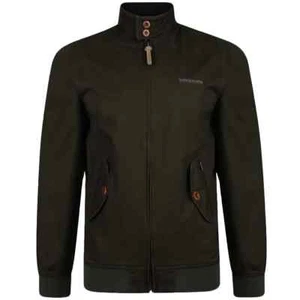 Chaqueta de bombardero Lambretta Harrington para hombre M L XL algodón caqui - Imagen 1 de 1