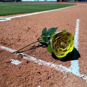 SOFTBALL ROSES FLOWERS - Picture 1 of 2