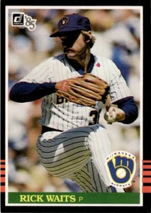 1985 Donruss Rick Waits Milwaukee Brewers #368 - Picture 1 of 2