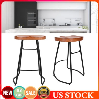 2x Taburete de Hierro Forjado Retro Sin Respaldo Silla de Bar Hogar Cocina Restaurantes Pubs EE. UU. Foto 1 de 4