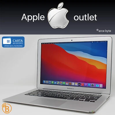 APPLE MACBOOK AIR 13" 2015 i5 1.6GHZ OS11 BIG SUR RAM 4GB SSD120GB BUONO STATO - Immagine 1 di 4