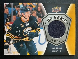 Jack Eichel 2016-17 Upper Deck Series 1 Game Used Jersey Card #GJ-JE - Picture 1 of 1