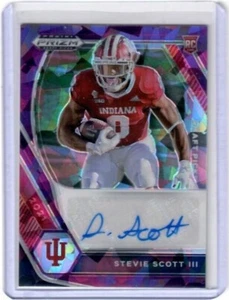 2021 Prizm Draft Picks Stevie Scott III Purple Ice Prizm Auto Card /99 - Picture 1 of 2