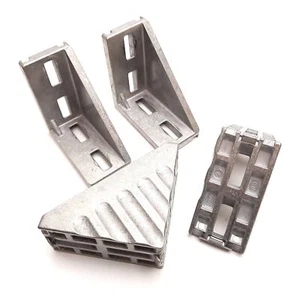 Lot of 4 Bosch 3842523567 90° Bracket, Material: Aluminum, Gusset 45x90 - Bild 1 von 4