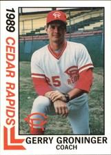 1989 Cedar Rapids Reds Best #23 Gerry Groninger CO