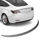 Tesla Model 3 Spoiler Wings Rear Trunk Lip ABS Glossy Carbon Fiber 2017-2023