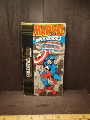 Marvel Super Heroes Captain America Vol 1 Goldstar Video release 1991 VHS HTF - Image 1 of 4