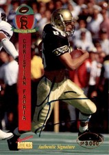 1995 Signature Rookies Prime Christian Fauria Auto /3000 Seattle Seahawks #15