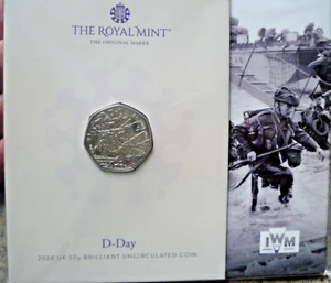 2024 80th ANNIVERSARY of D-DAY Royal Mint 50p Coin Pack - Picture 1 of 2