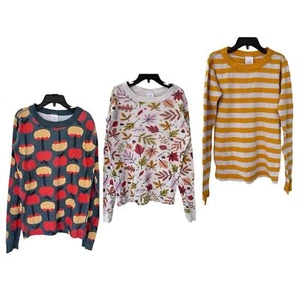 Hanna Andersson BUNDLE Organic Cotton Fall Long John Pajama Tops Set of 3 - 10Y - Picture 1 of 7