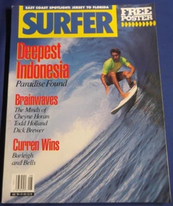 SURFER MAGAZIN-AUG 1990-GARY GREEN-TOD HOLLAND-CHEYNE--VINTAGE - Bild 1 von 5