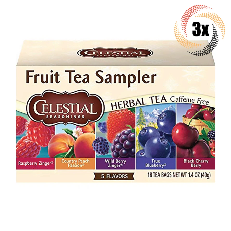 Herbal Celestial Seasonings Fruit Tea Sampler 18 Count