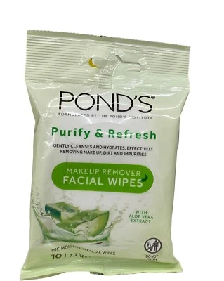 Салфетки для лица Pond's Purify And Refresh средство для снятия макияжа алоэ вера упаковка 4 шт. - Изображение 1 из 3