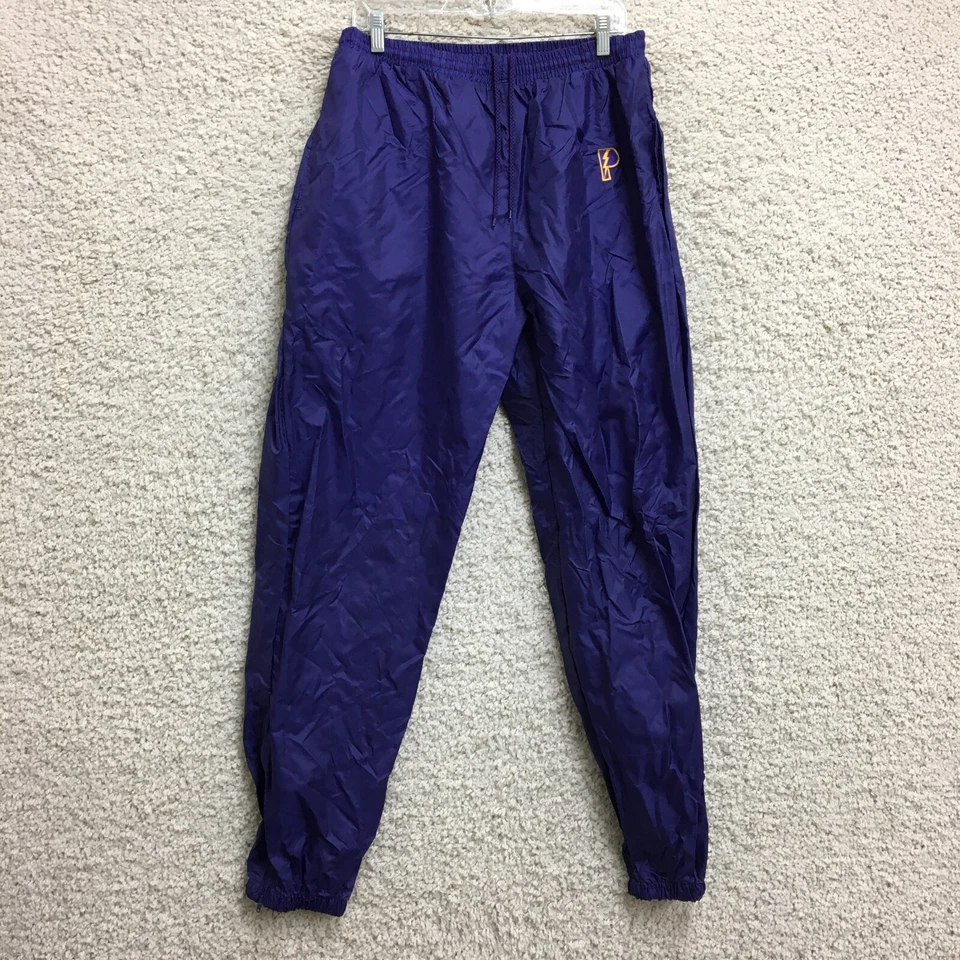Pantalones de Jugador Profesional DE COLECCIÓN Extra Grandes Adultos Púrpura Jogger Tobillo Cremallera Forrados Hombres Años 90 Foto 1 de 4