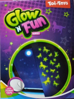 Nachtleuchtende Wandaufkleber Sterne und Pferde Set Selbstklebend Wandsticker - Bild 1 von 2