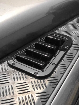 2x Black Front Engine Hood Bonnet Vents Panel For Land Rover Defender 90 110 130 - Image 1 of 4