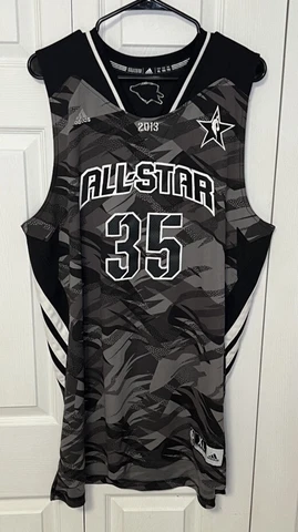 Kevin Durant Authentic Adidas OKC Thunder All Star Black Camo Jersey Stitched XL Cover