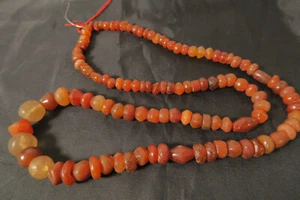 Alte Steinperlen Achat Chalcedon Karneol HE11 old agate Carnelian Stone Beads - Picture 1 of 12