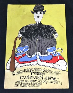 Póster original de la película cubana 1987 maqueta. Pintura. Zapatilla deportiva Chaplin. Arte único - Imagen 1 de 4