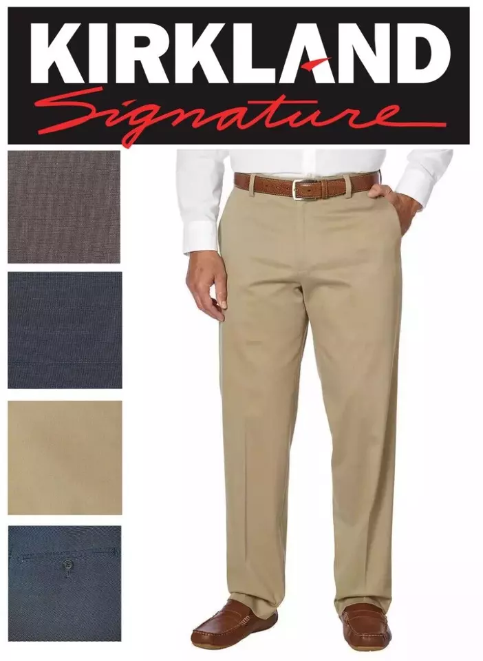 Kirkland Signature Men's Classic Fit Non Iron Comfort Pant NEW VARIETY - Image 1 of 4