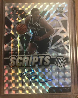 Reggie Perry 2020-21 Mosaic Rookie Scripts Silver Mosaic RC #RS-RPE Nets - Image 1 of 2