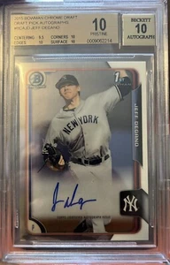 2015 Bowman Chrome Draft 1st Bowman Auto Jeff Degano BGS 10 Pristine - Picture 1 of 2