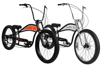 29" Beach Cruiser Bike 7 Speed Stretch Retro Disc Brakes Polish Spoke Biciclet - Image 1 of 4