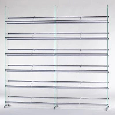 TransDeco Vidrio Transparente CD DVD Rack/Soporte 792 CD 552 DVD Rack de Almacenamiento - NUEVO Foto 1 de 3