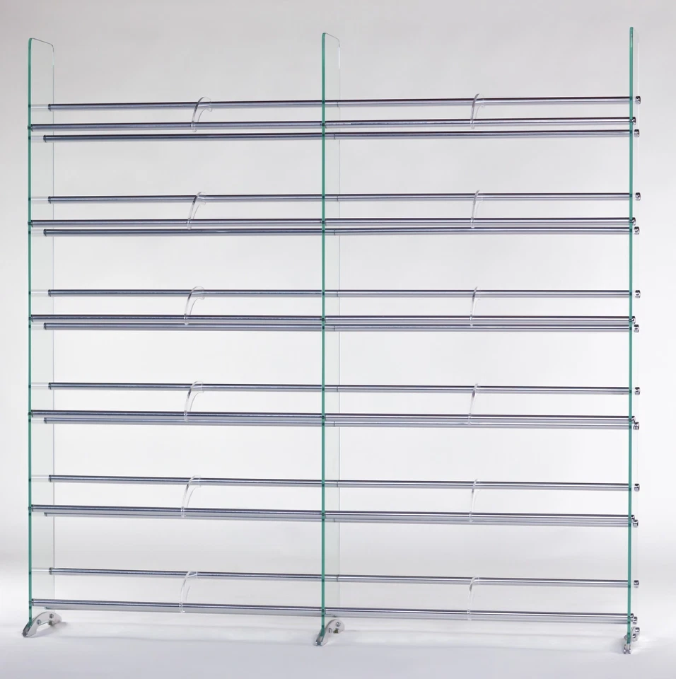 TransDeco Glass DVD CD Rack 792 CD 552 DVD Storage Rack - Solo recogida local Foto 1 de 3
