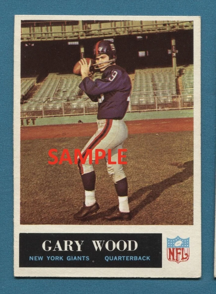 1965 Philadelphia Football cards (you pick) no creases, discounts on shipping - Image 1 of 1