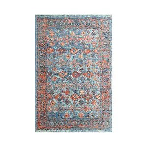 4x6 Blue Hand Knotted Traditional Oushak Arts & Crafts Wool Area Rug - Picture 1 of 8
