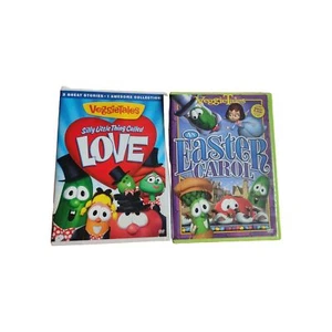 Veggie Tales An EASTER CAROL and SILLY LITTLE THING CALLED LOVE  2  DVD  LOT - Picture 1 of 4