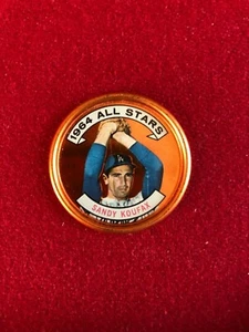 1964, Sandy Koufax, "TOPPS" ALL-STAR Coin (Scarce / Vintage) - Picture 1 of 1
