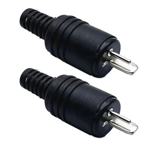 2PCS Male Speaker Tools Power Signal Audio Black Adapter 2 Pin Connector _ou - Photo 1/5