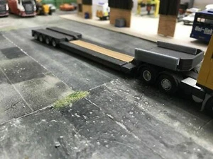Extendable Low Loader Trailer only - Grey 1:76 scale suits Oxford Diecast