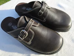 Rugged Outback Brown Leather Clogs Shoes Womens Girls 5.5 - Picture 1 of 7