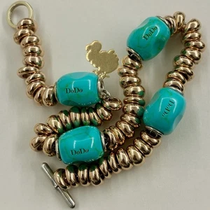 Dodo Pomellato 1 Pepita Turchese Azzurra Rara Introvabile Ciondolo Collana Bracc - Foto 1 di 10